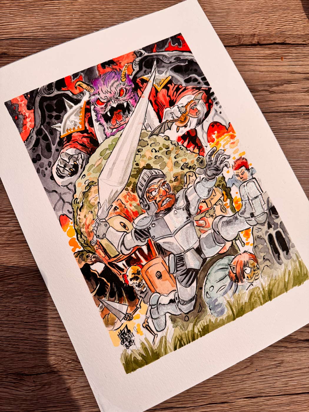 Illustration et BD 4 Illustration fan art Ghosts'n Goblins réalisée par Damien Kiernozek, artiste illustrateur basé en Moselle et actif au Luxembourg