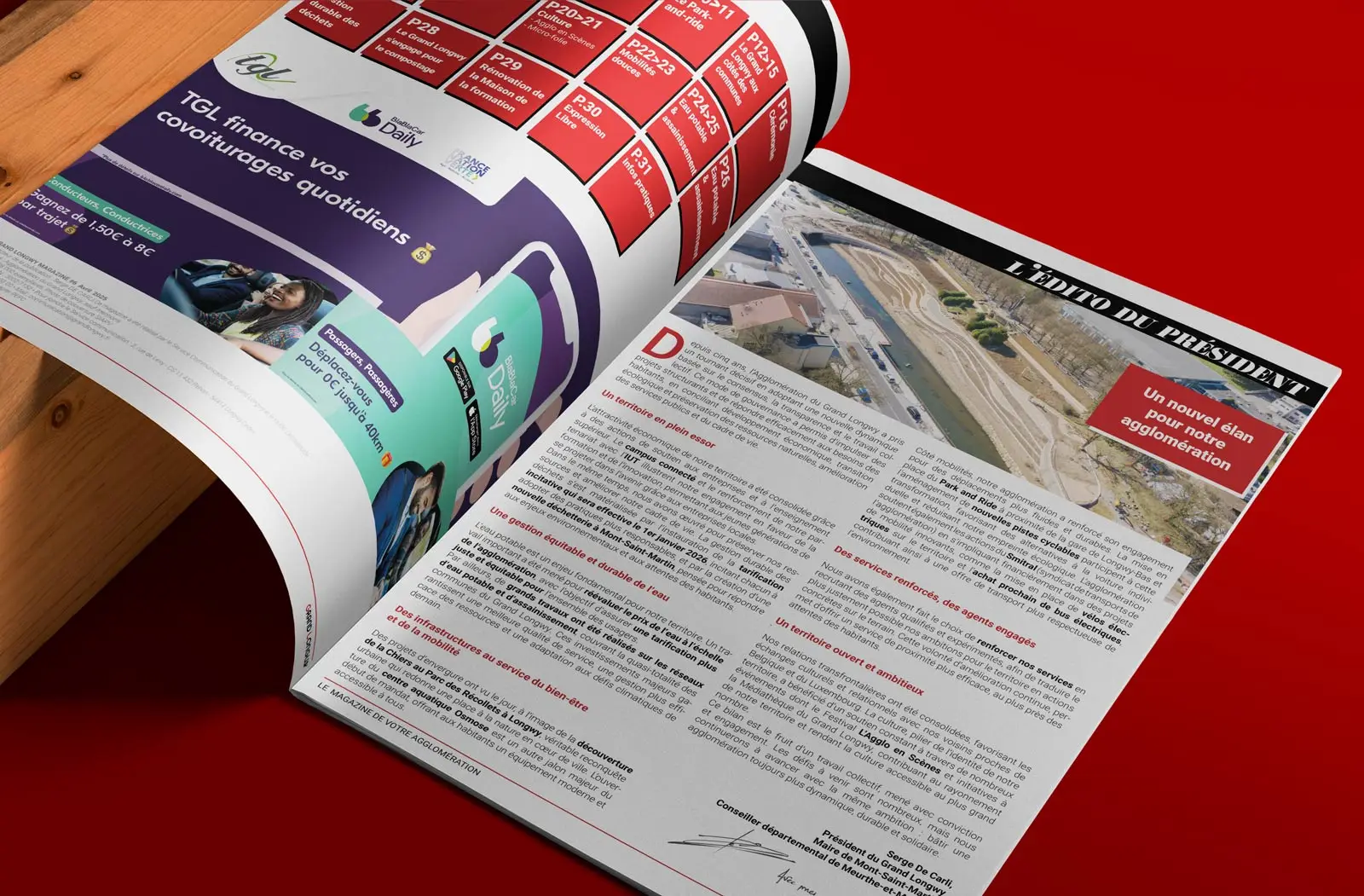 Mise en page de magazines et de livres 5 Grand Longwy magazine