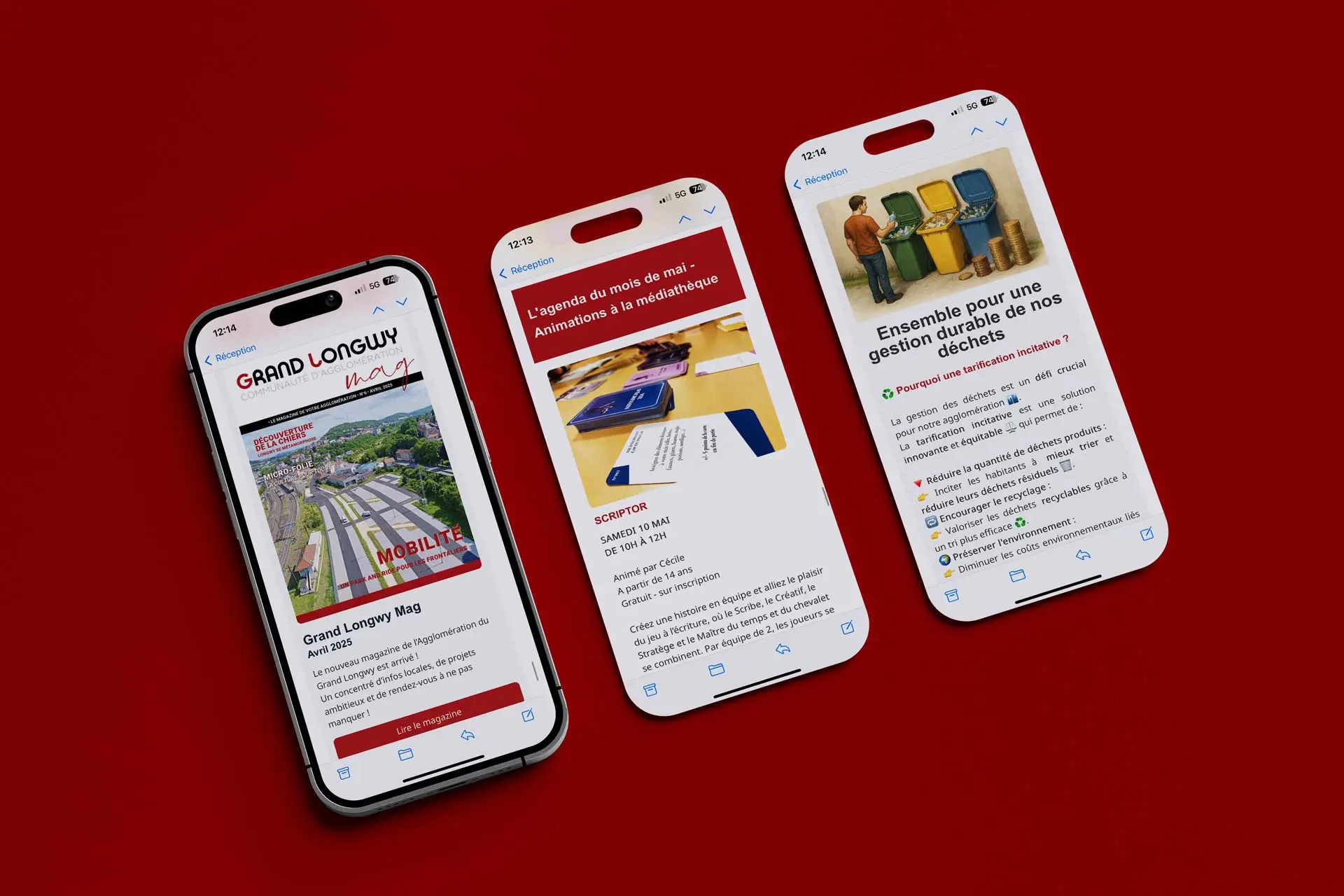 Mock-up de newsletter responsive – graphiste freelance à Thionville / Luxembourg