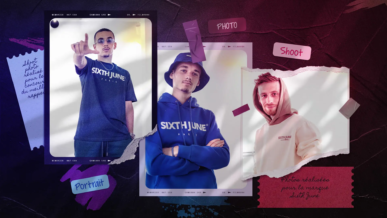 Portraits artistiques d’un rappeur du collectif Sixth June – séance photo en studio au centre commercial L’Étoile à Thonon-les-Bains, par Damien Kiernoze
