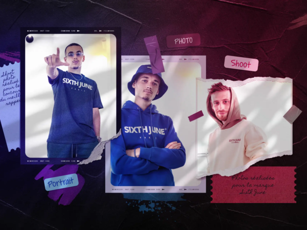Portraits artistiques d’un rappeur du collectif Sixth June – séance photo en studio au centre commercial L’Étoile à Thonon-les-Bains, par Damien Kiernozek, Graphiste