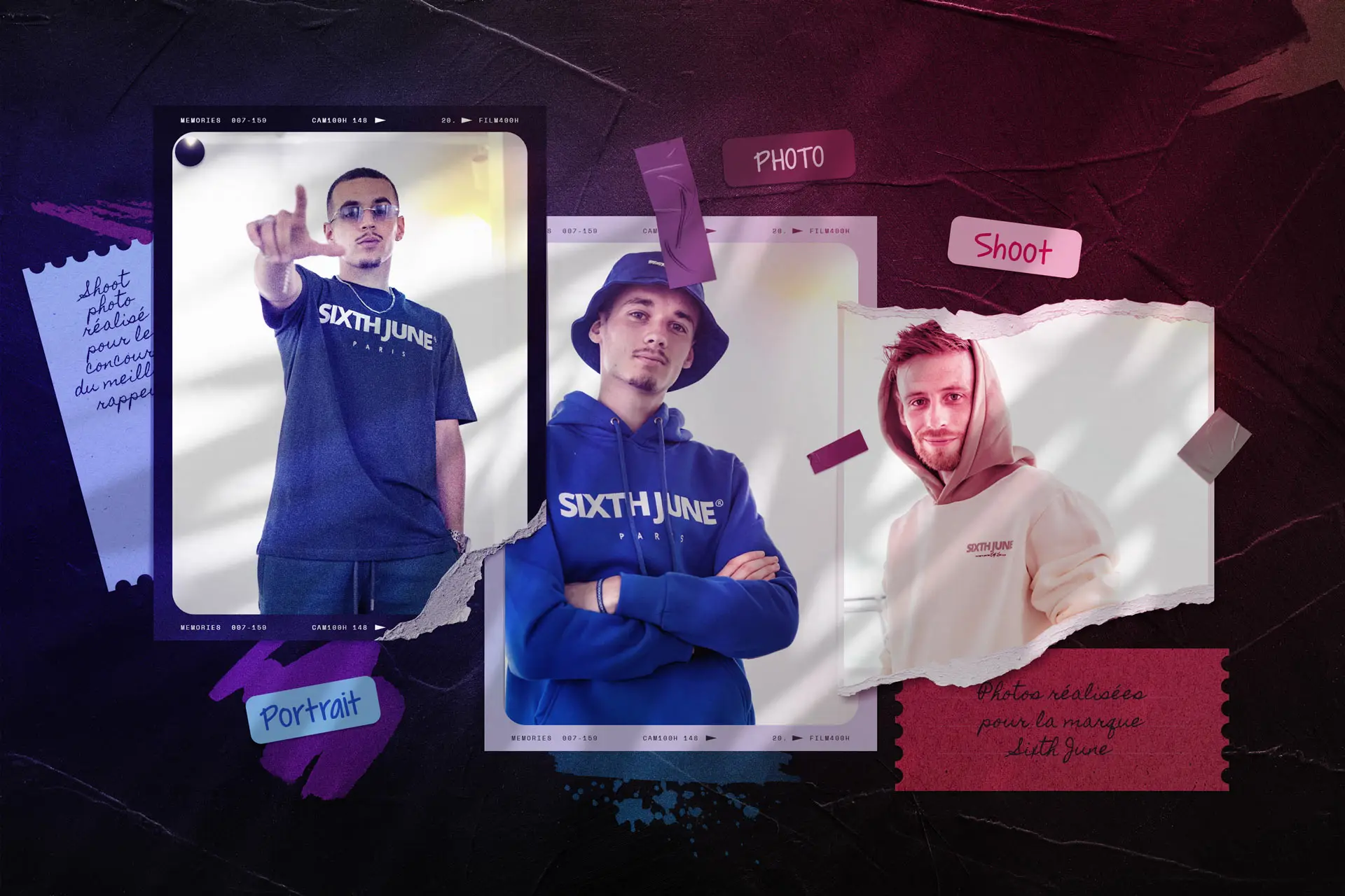 Portraits artistiques d’un rappeur du collectif Sixth June – séance photo en studio au centre commercial L’Étoile à Thonon-les-Bains, par Damien Kiernoze
