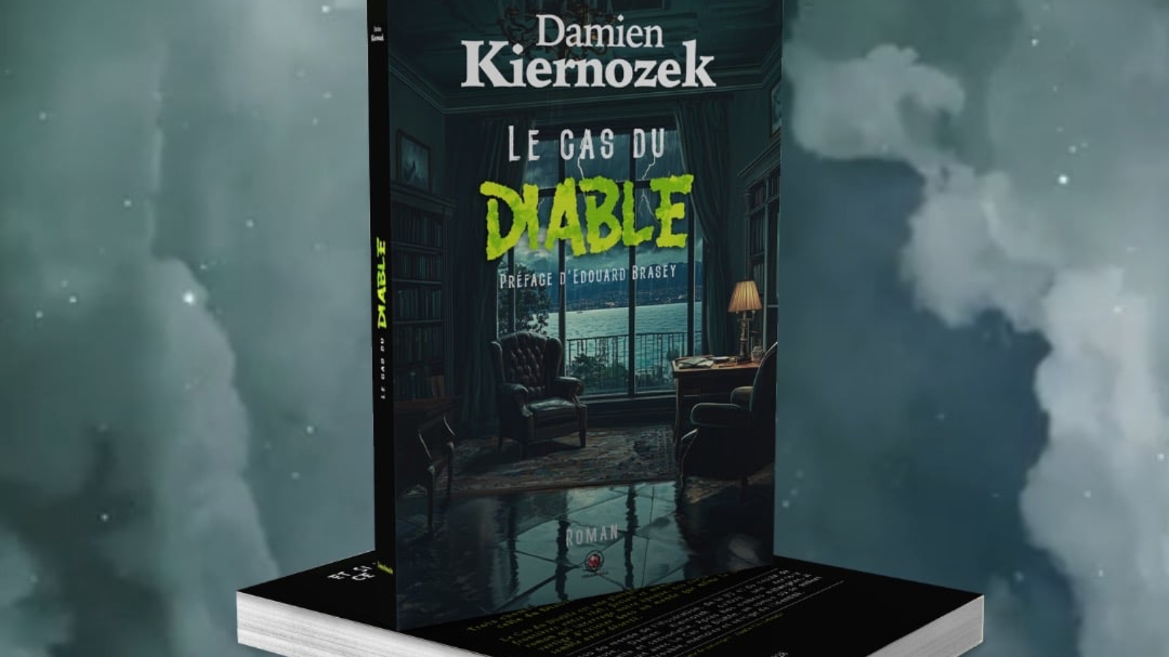 Couverture du roman Le Cas du Diable de Damien Kiernozek, roman fantastique et horreur, publié chez L’Escarboucle, préfacé par Édouard Brasey