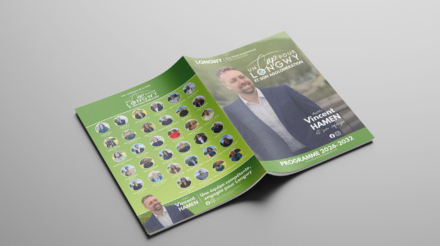 Création et mise en page d’une brochure de campagne électorale – Graphiste à Thionville, Metz et Longwy – Studio L’Escarboucle