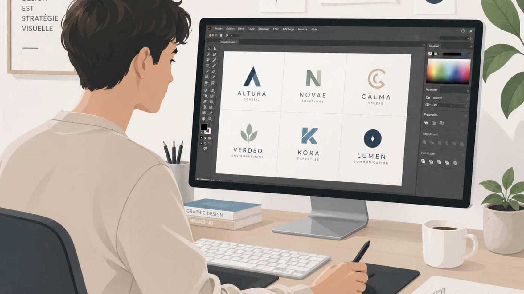 création logo professionnel communication entreprise graphiste