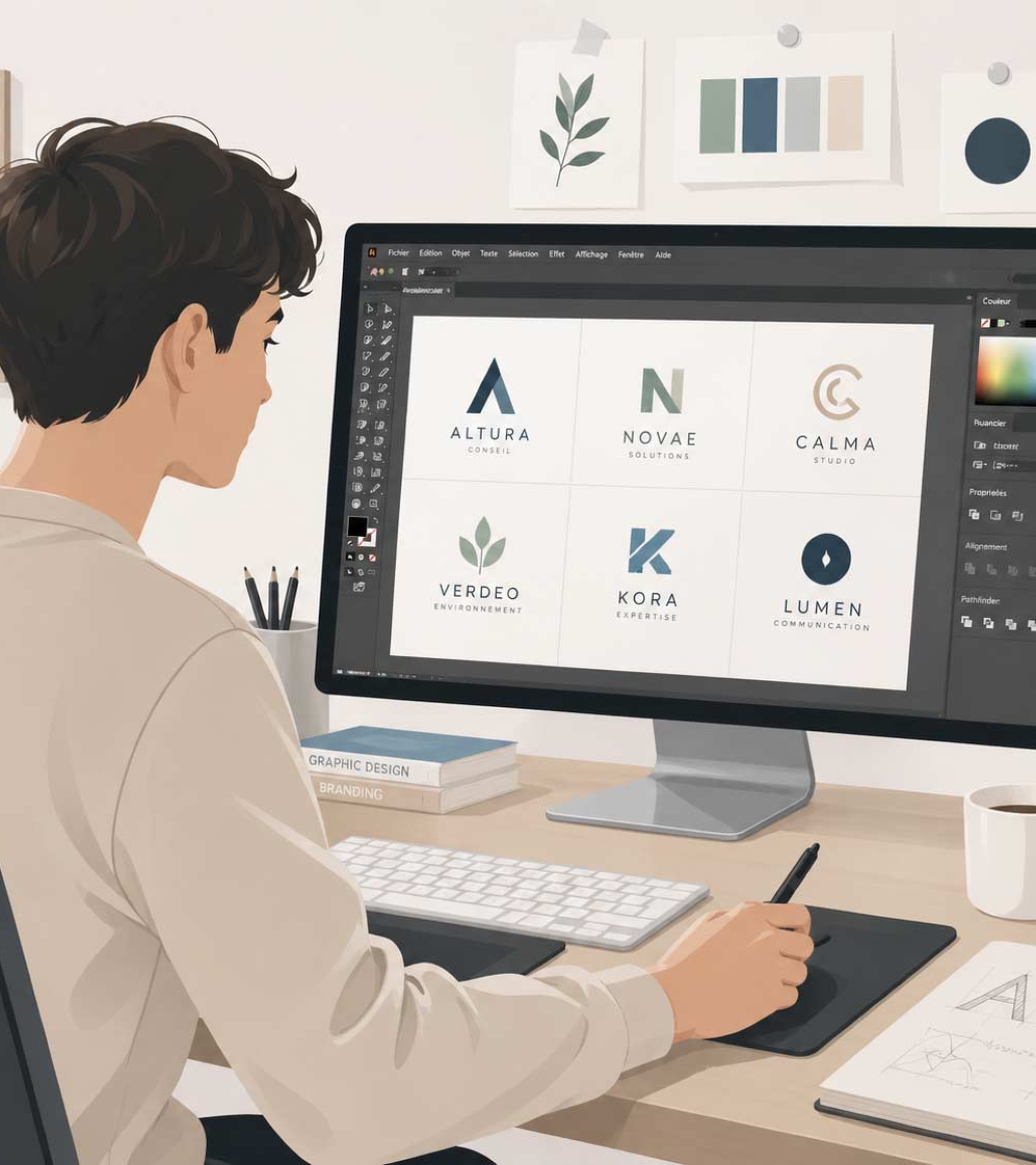 création logo professionnel communication entreprise graphiste