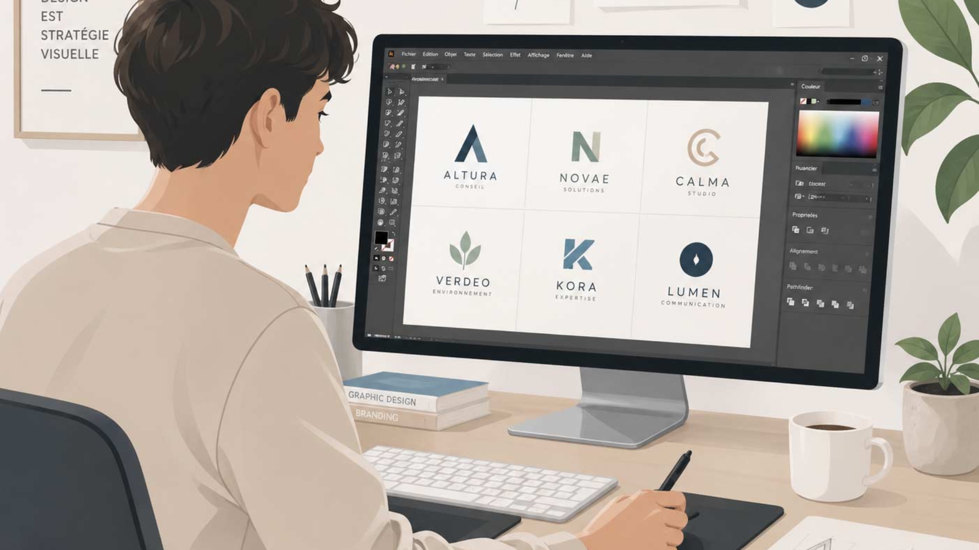 création logo professionnel communication entreprise graphiste